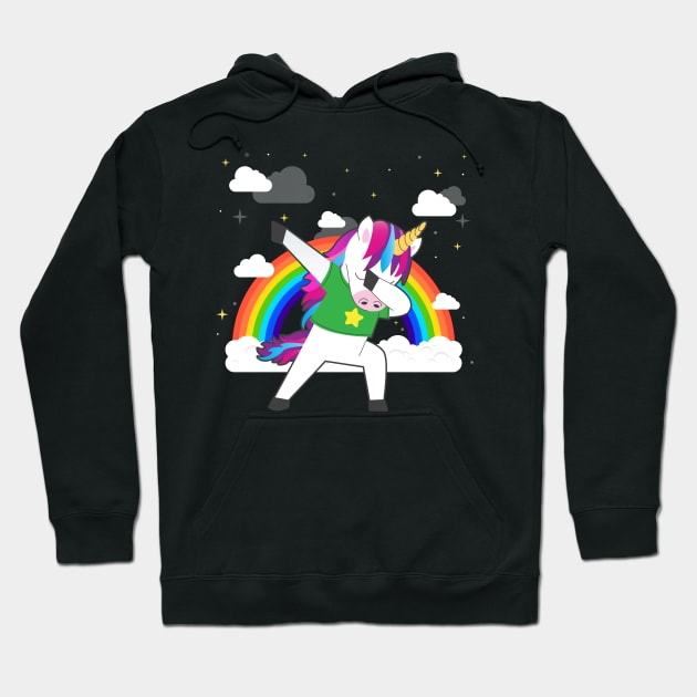 Dabbing Unicorn | Rainbow | Dance T-Shirt | Gift Idea Hoodie by MerchMadness